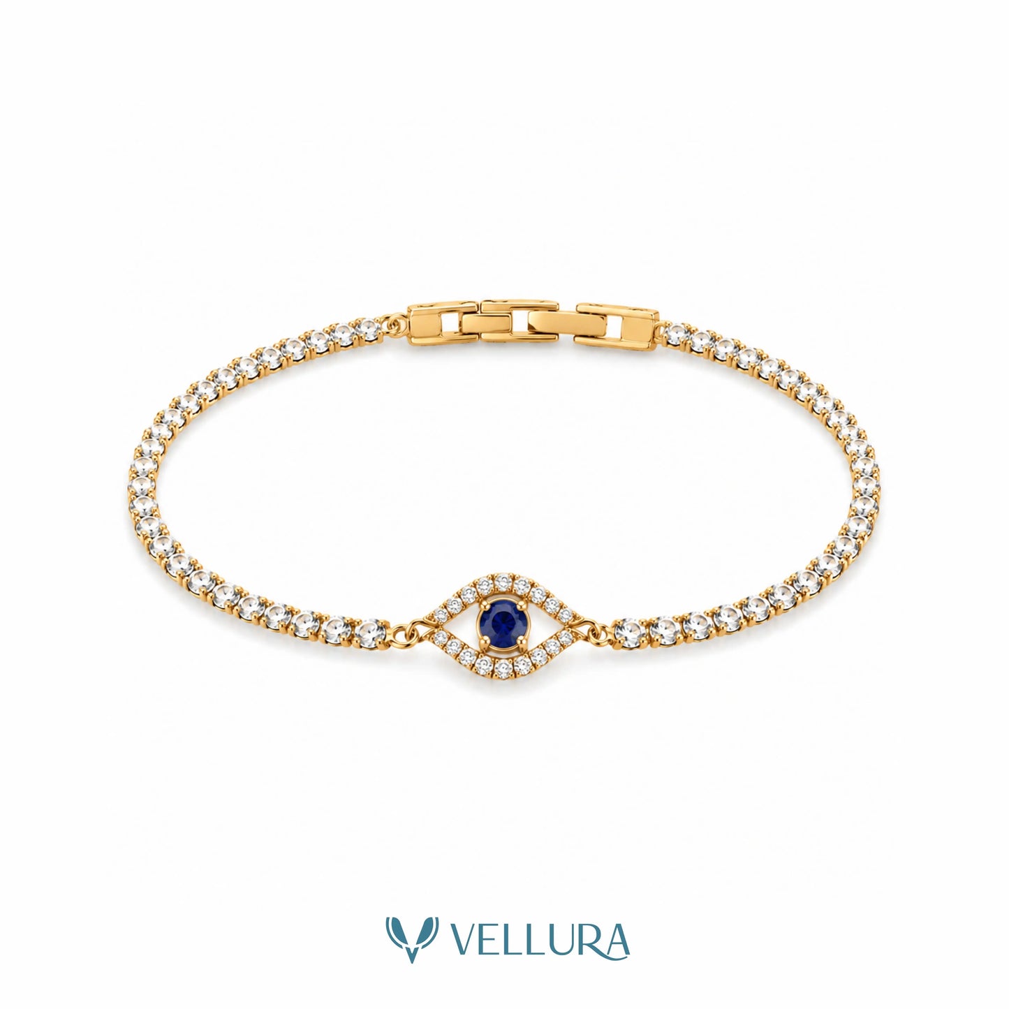 Evil Eye Gold Tennis Bracelet -STYLE 2