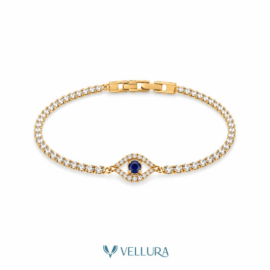 Evil Eye Gold Tennis Bracelet -STYLE 2