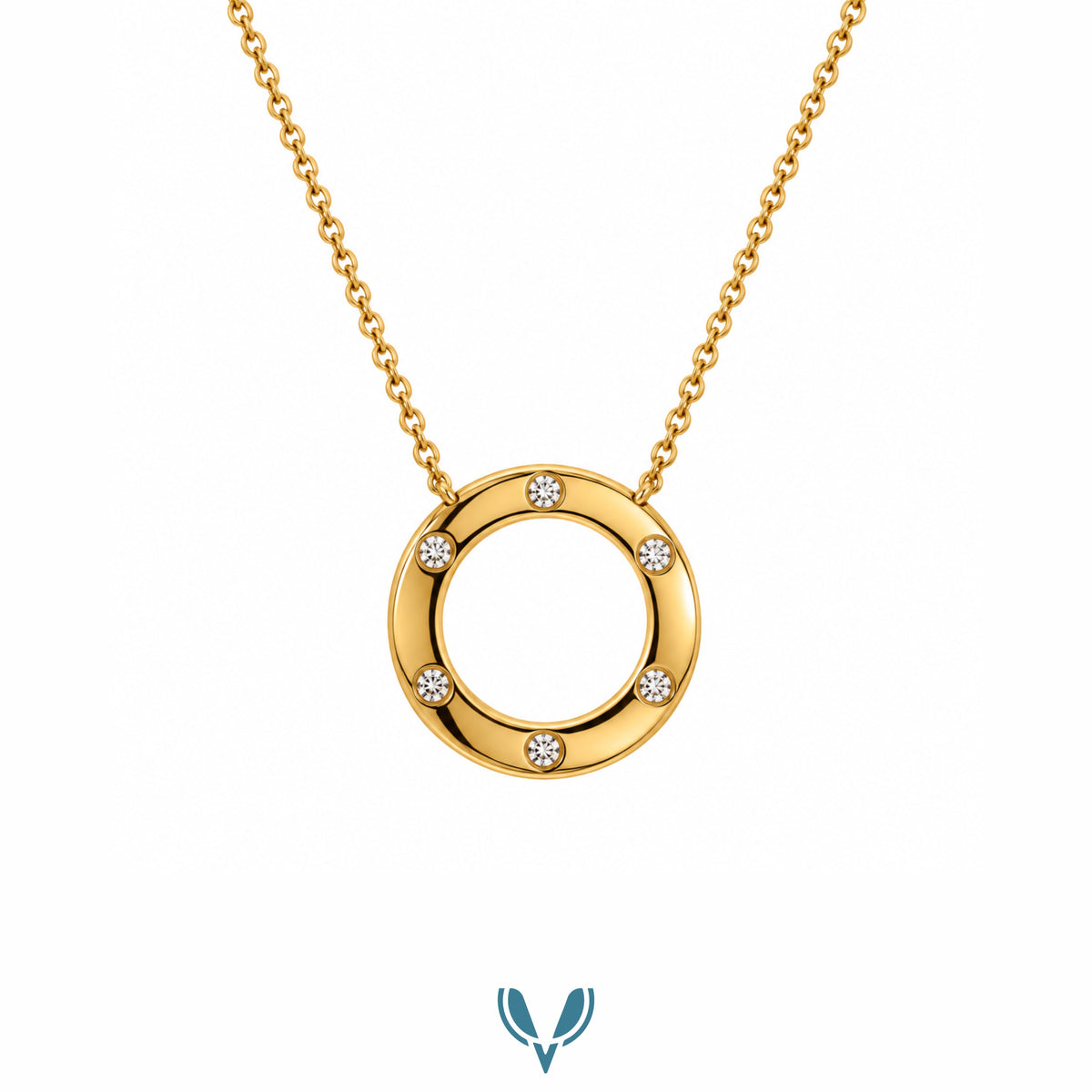 Cartier-Inspired Halo Pendant