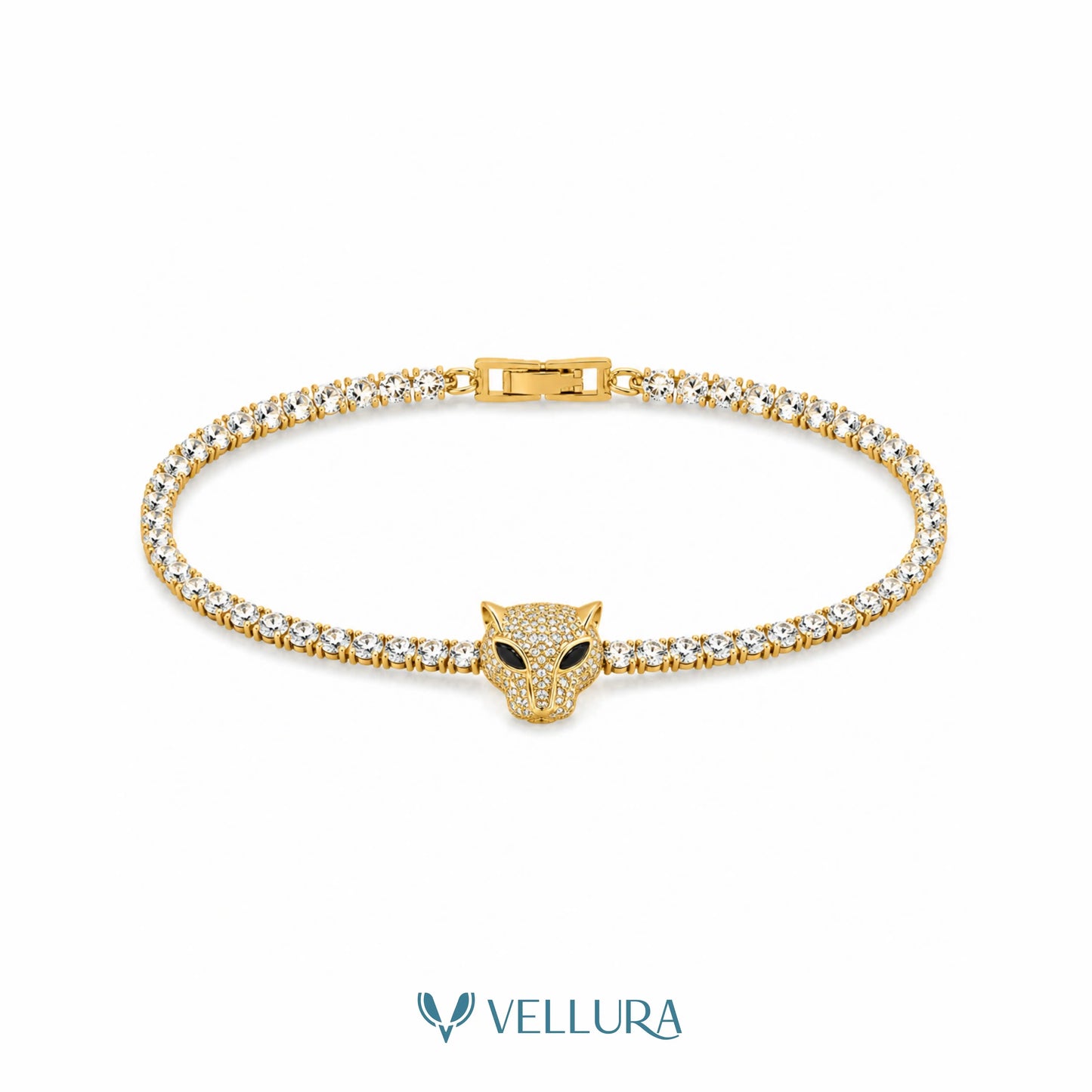 Panther Head Tennis Bracelet