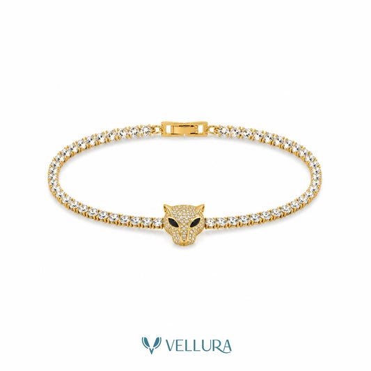 Panther Head Tennis Bracelet