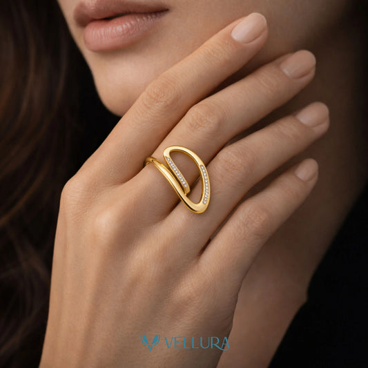 Open Loop Gold Ring