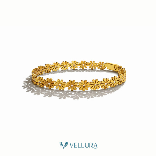 Gold Floral Bracelet