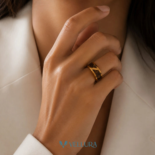 LV Inspired Statement Ring