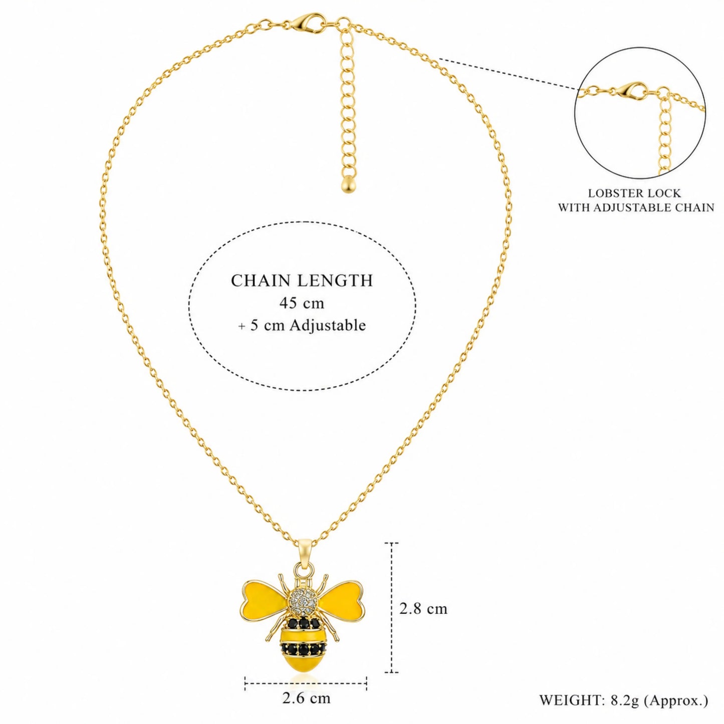 Bee Pendant Necklace