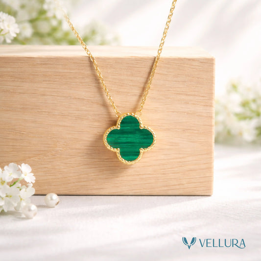 Green Clover Pendant Necklace