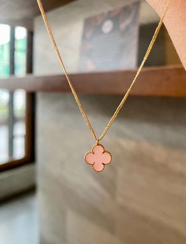 pink Necklace Set with Earrings & Bracelet
