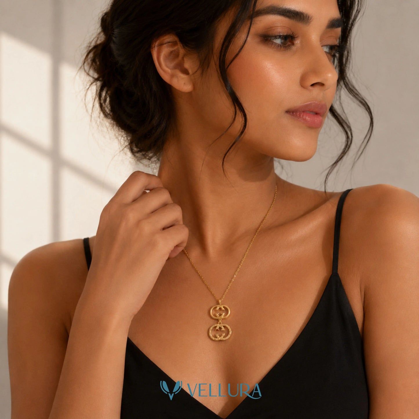 Double GG Pendant Necklace