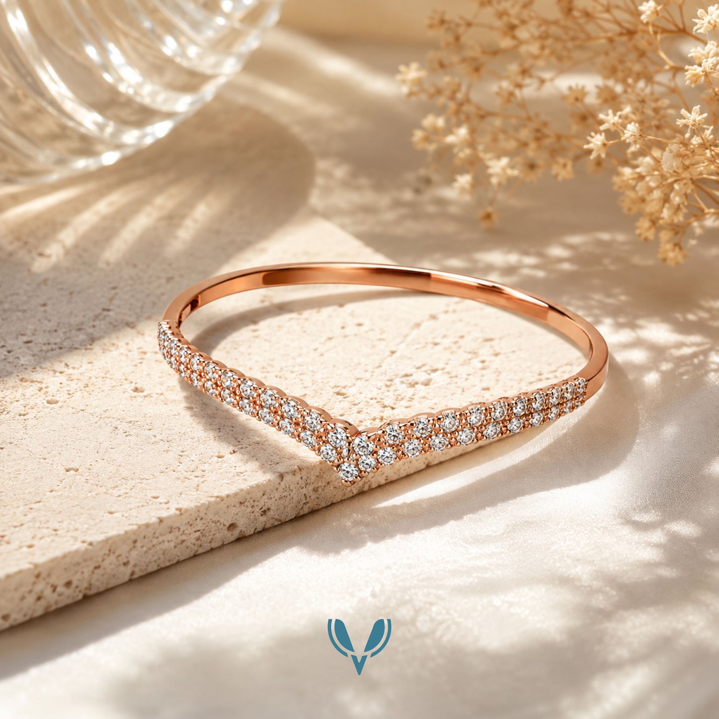 Rose Gold Studded Bracelet