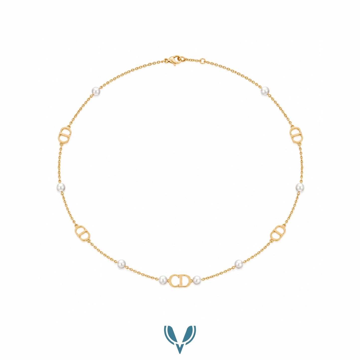 CD' Pearl Designer Inspired Necklace