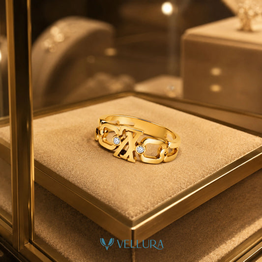 LV INSPIRED- Monogram Chain Ring