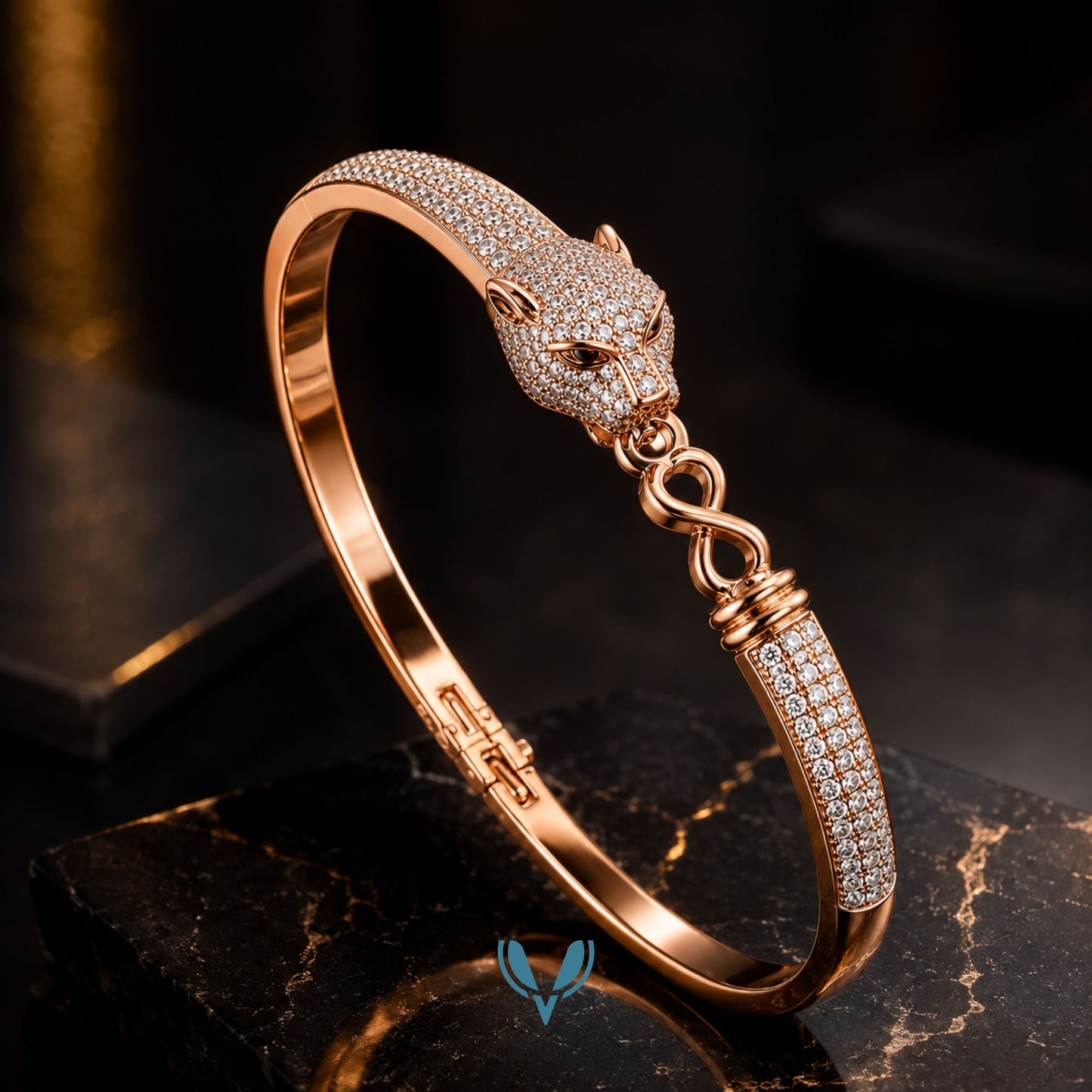 Rose Gold Panther Bracelet
