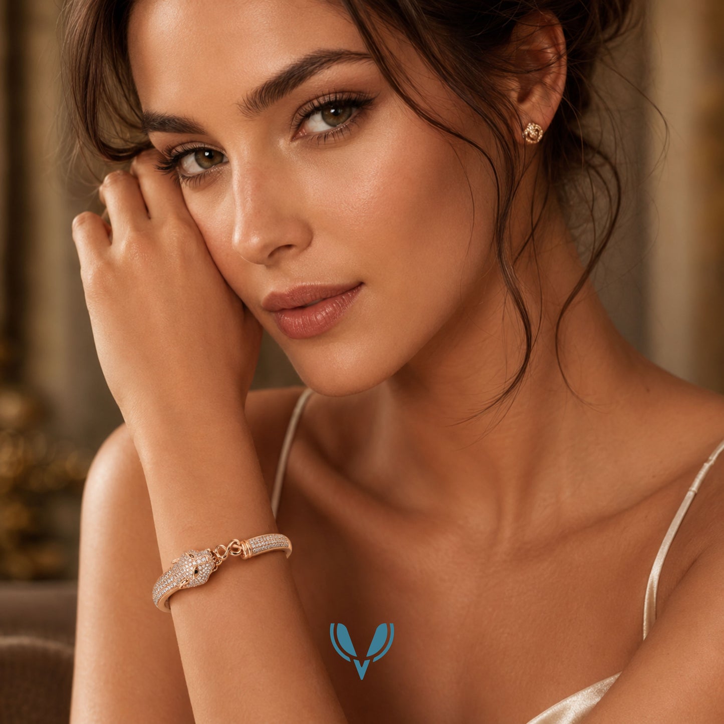 Rose Gold Panther Bracelet