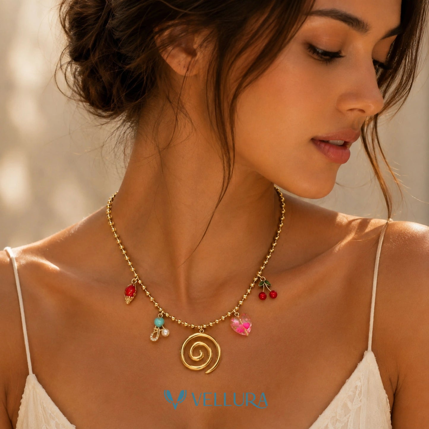 Colorful Charm Necklace Chain