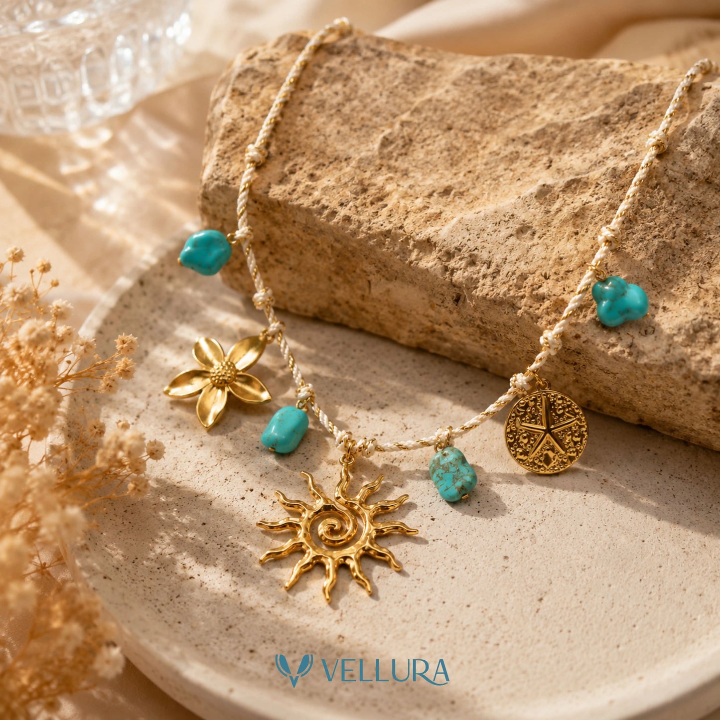 Sun Charm Necklace VEL-0001