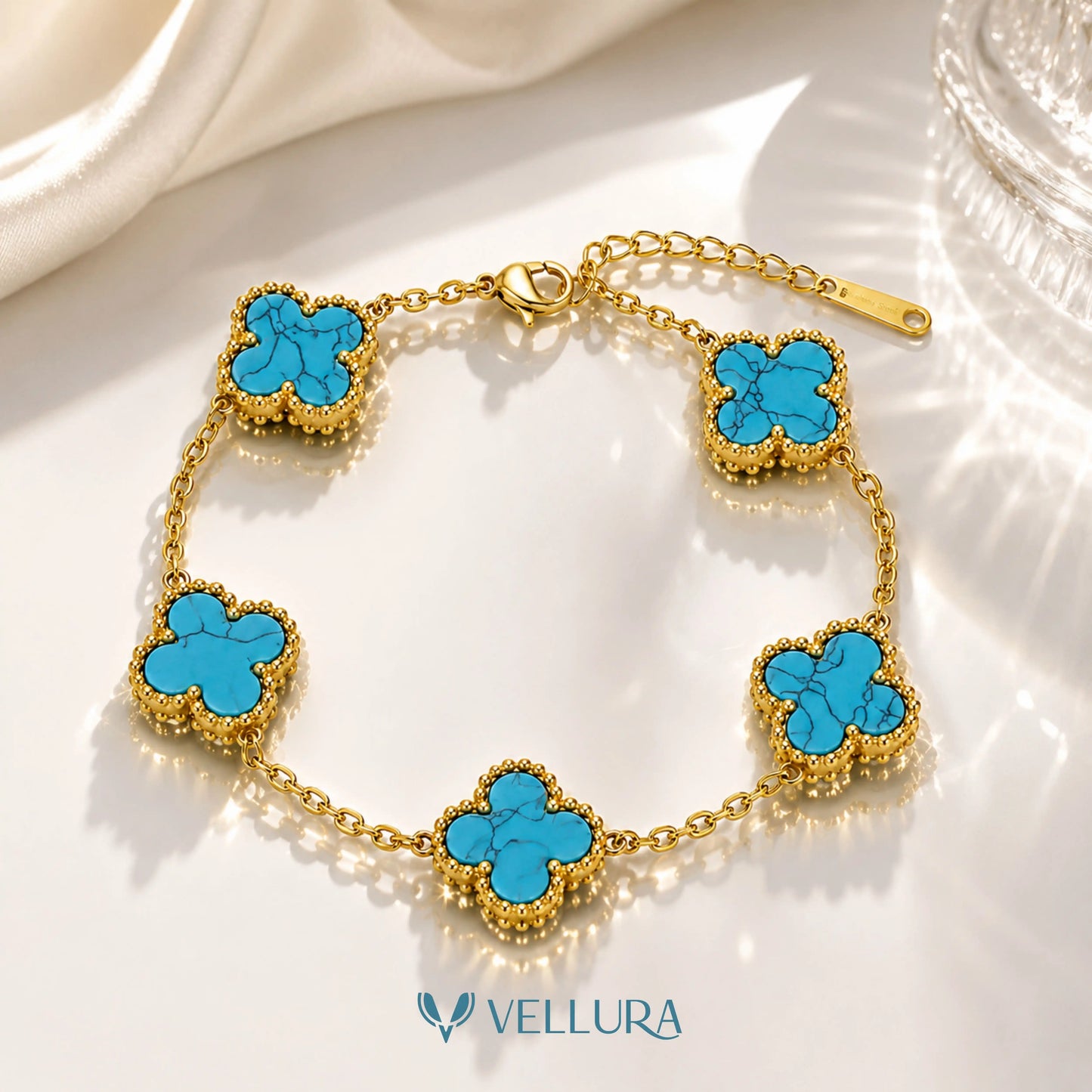 Turquoise Clover Bracelet