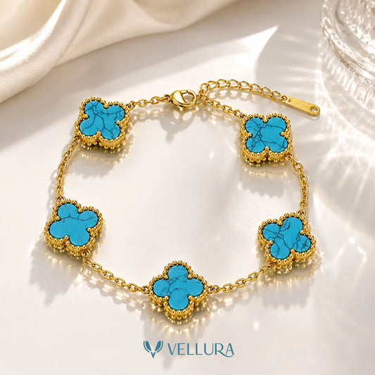 Turquoise Clover Bracelet