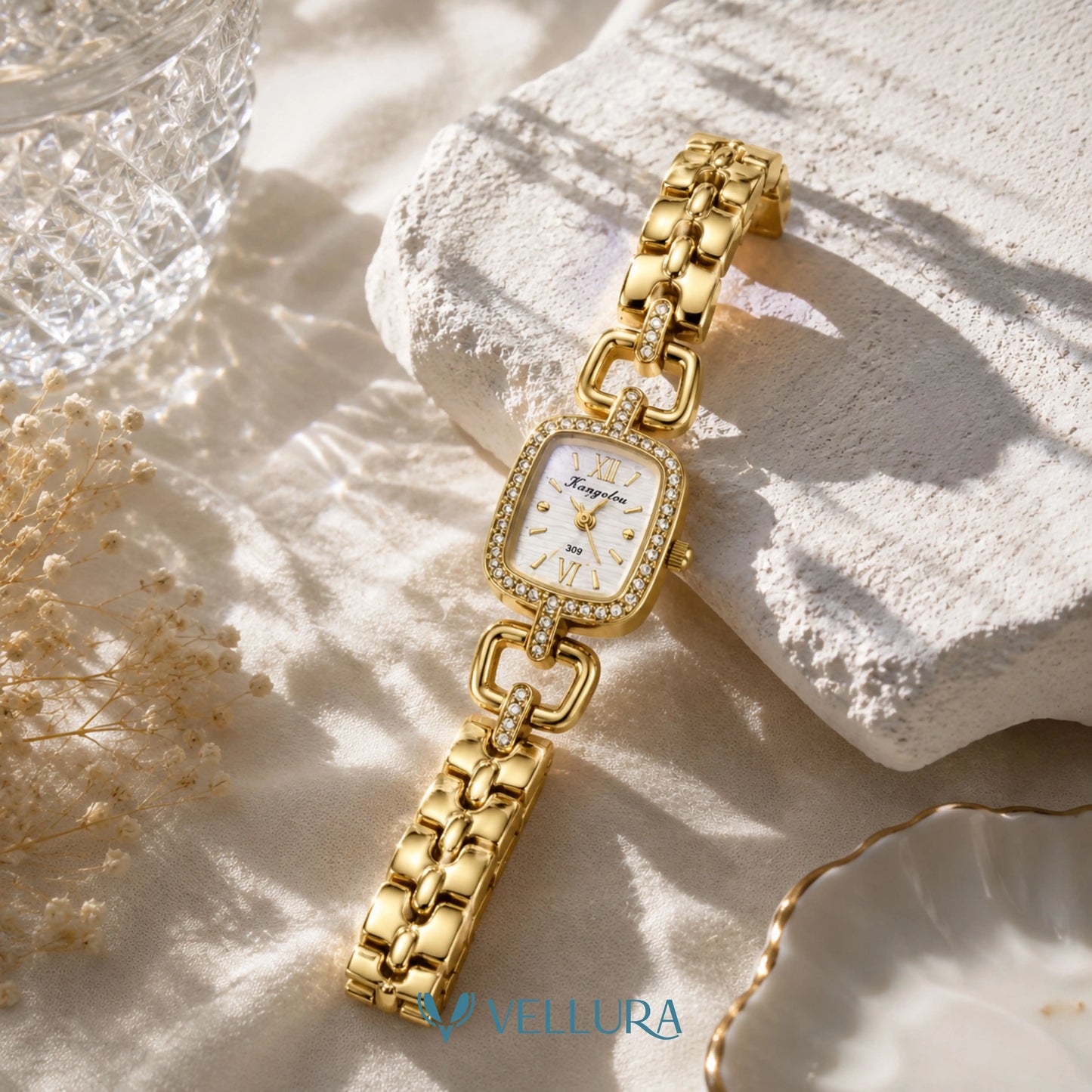 Crystal Gold Watch