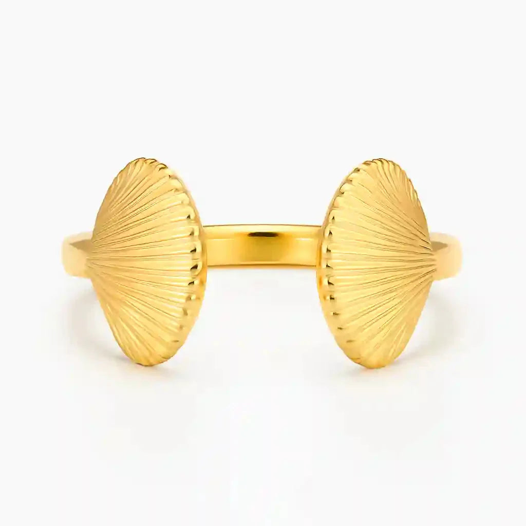 Elegant Fan Shell Open Ring - Vellura Jewellery  Rings