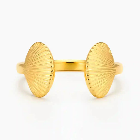 Elegant Fan Shell Open Ring - Vellura Jewellery  Rings