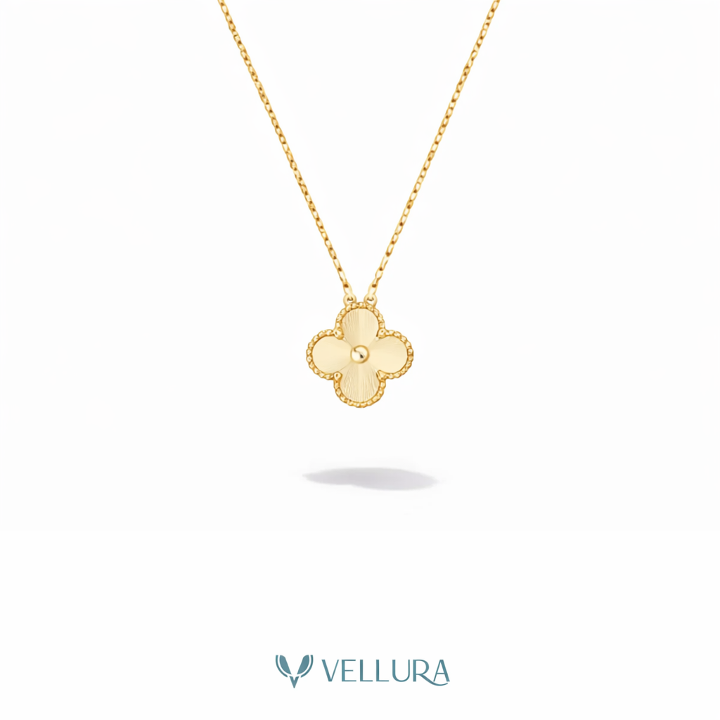 Gold Quatrefoil Necklace Set-Necklace,Ring and Bracelet