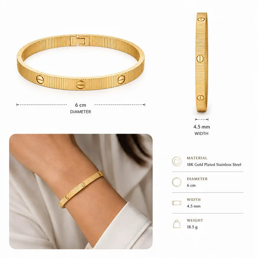 Cartier-Inspired Gold Bracelet