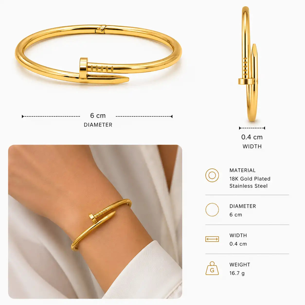Cartier- Inspired Nail Bracelet