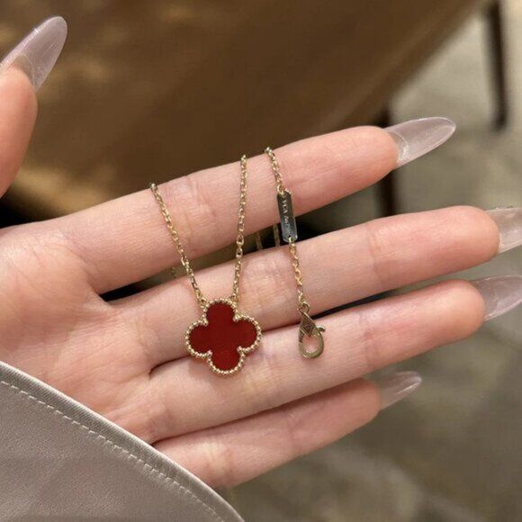 Red Necklace set with bracelet -Adjustable