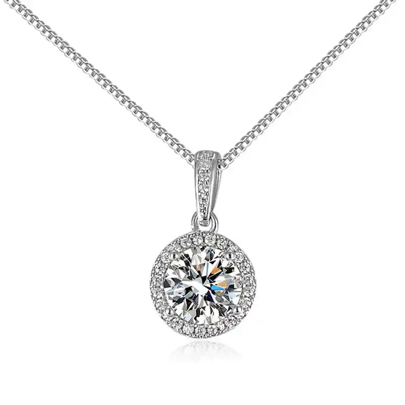 Silver-Plated Stainless Steel Pendant Necklace
