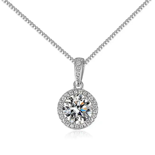 Silver-Plated Stainless Steel Pendant Necklace