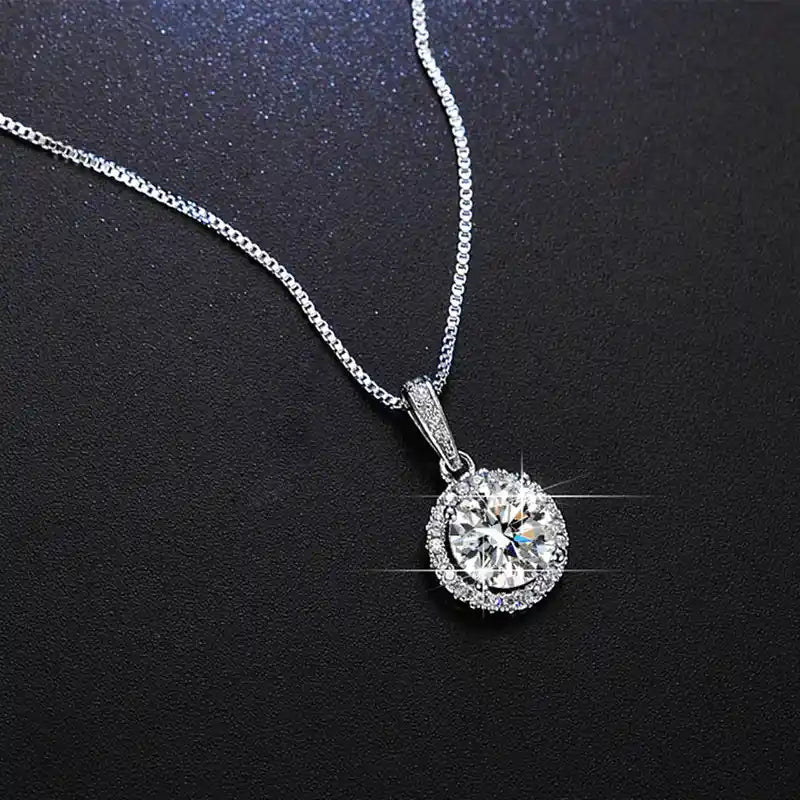 Silver-Plated Stainless Steel Pendant Necklace