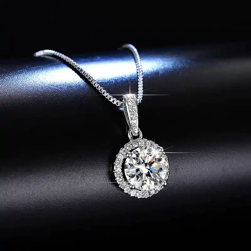 Silver-Plated Stainless Steel Pendant Necklace