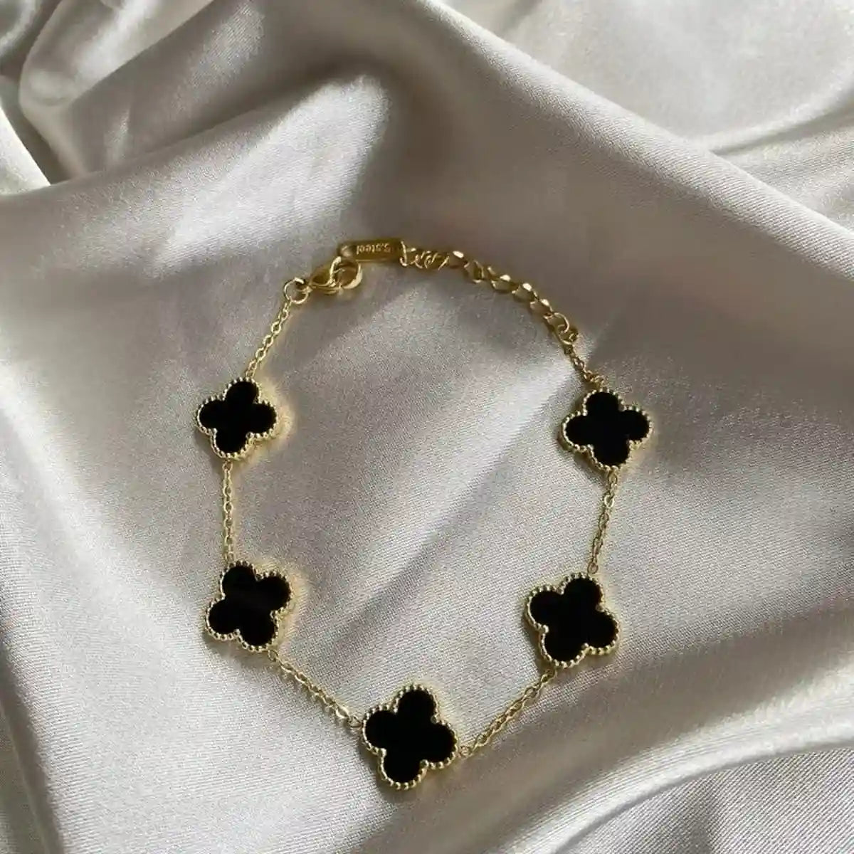 5 Motif's Black Necklace-Adjustable