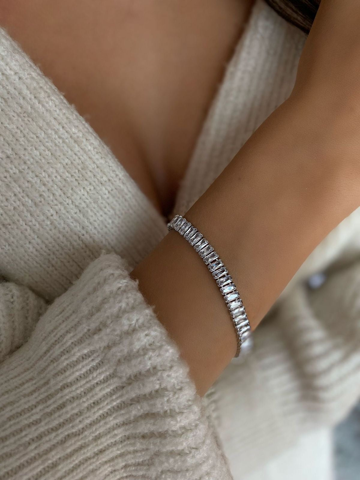 Tennis Bracelet-White