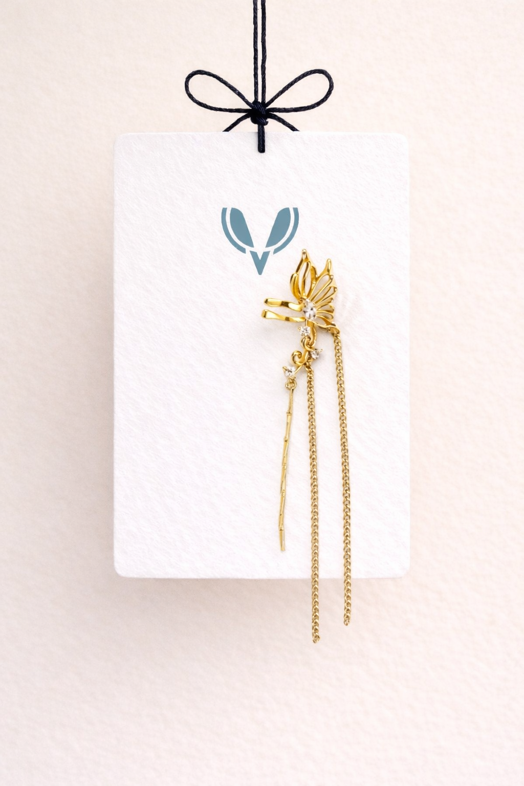 Gold Chain Drop Ear Cuff Earring