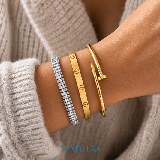 Gold Bracelet Stack 4
