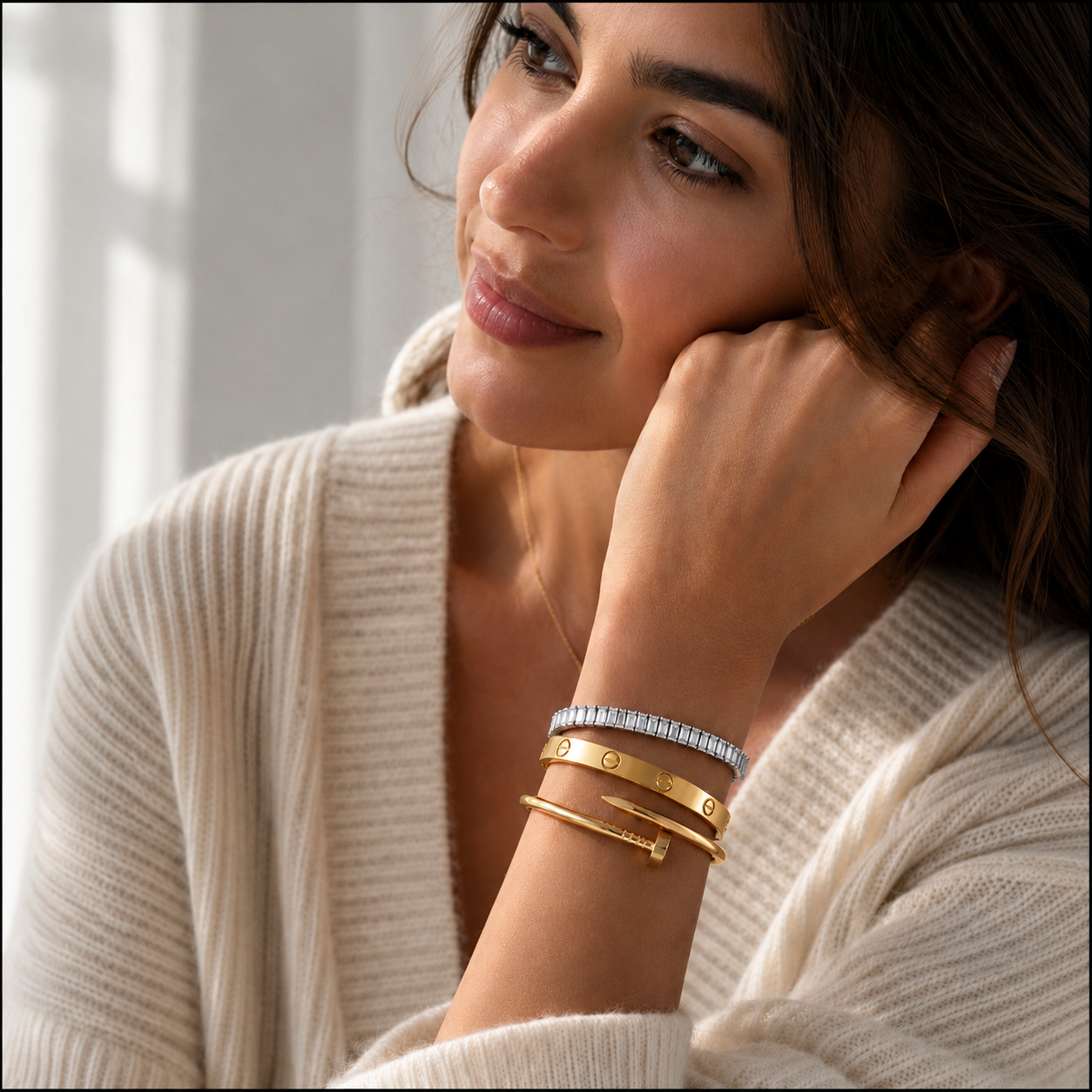 Gold Bracelet Stack 4