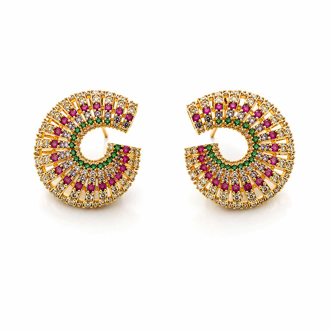 Luxury CZ Necklace Set with Earrings