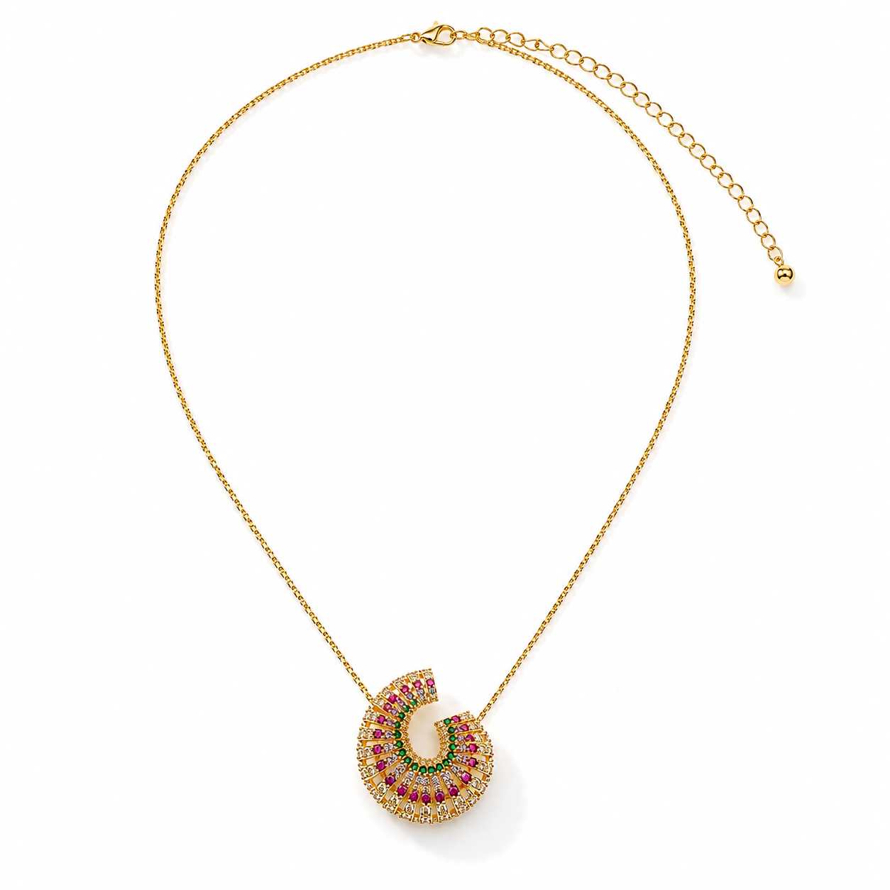 Luxury CZ Necklace Set with Earrings