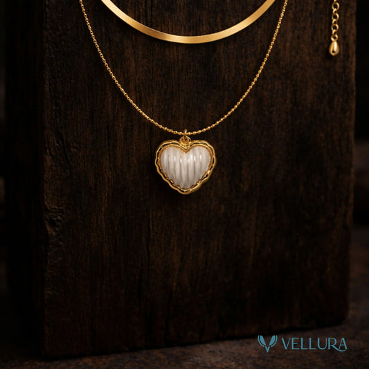 Layered Heart Gold Necklace